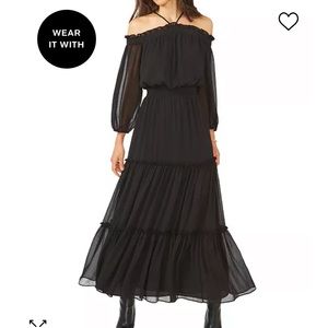 1 state Women's Smocked Waist Halter Maxi Dress